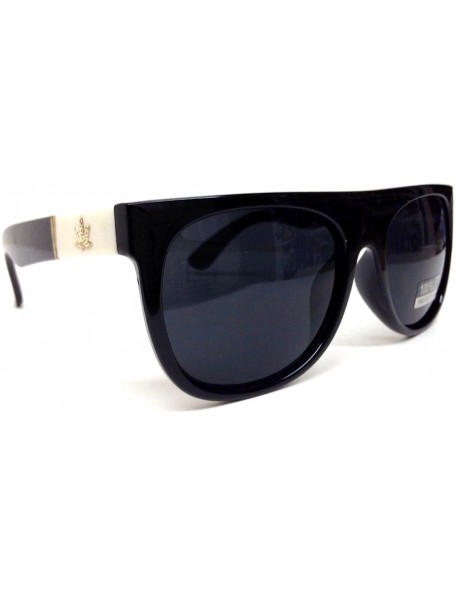Square Black White Gold Weed Leaf Square Sunglasses - CM121NRFVC7 $8.26
