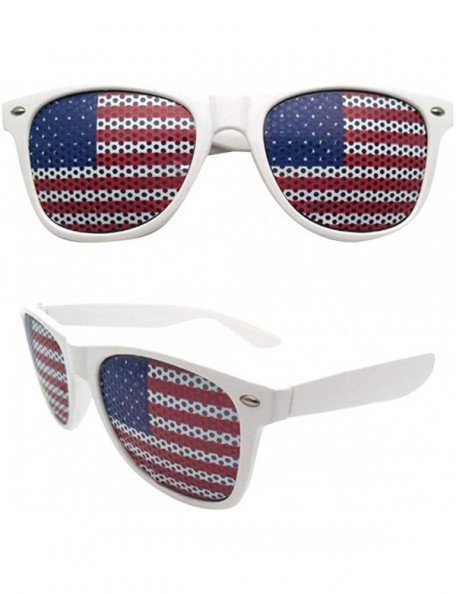 Goggle Eyewear Accessories Independence Day American Flag Shutter Glass Outdoor Party Decoration Glasses - White - CE194Z4Z4Y...