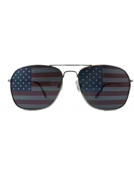 Aviator American Flag Aviator Sunglasses USA Glasses - C611CE0CKQD $8.34