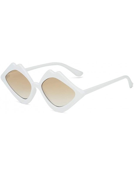 Oversized Women's Fashion Jelly Sunshade Sunglasses Integrated Candy Color Glasses - White - C918UOEIUZ4 $13.07