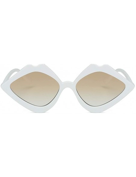 Oversized Women's Fashion Jelly Sunshade Sunglasses Integrated Candy Color Glasses - White - C918UOEIUZ4 $13.07