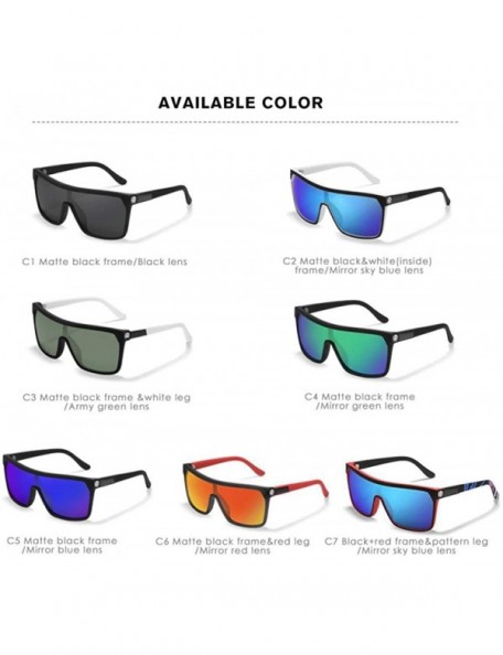 Oversized One-piece Shape Men Sunglasses Polarized Elastic Paint C1 Black Hard Case - C5 - C218YKSX0S4 $17.59