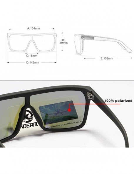 Oversized One-piece Shape Men Sunglasses Polarized Elastic Paint C1 Black Hard Case - C5 - C218YKSX0S4 $17.59