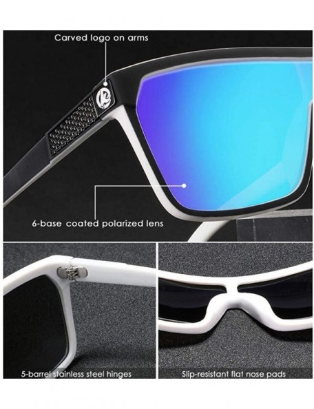 Oversized One-piece Shape Men Sunglasses Polarized Elastic Paint C1 Black Hard Case - C5 - C218YKSX0S4 $17.59