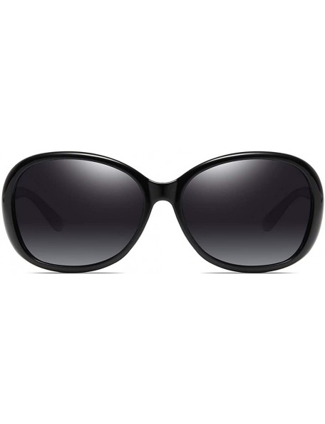 Oval Polarized Sunglasses Antiglare Anti ultraviolet Baseball - Black - CZ18WCHXK9M $23.97