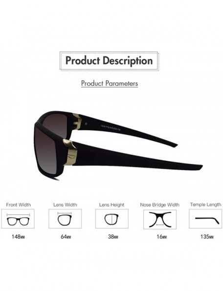 Sport Polarized Sport Men Sunglasses TR90 Frame Outdoor Driving Fashion Sun Glasses - Brown Frame Gradient Brown Lens - CW18Y...