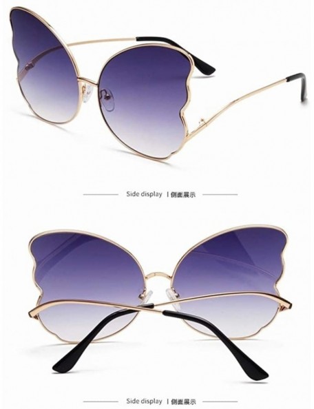 Butterfly Butterfly-Shaped Sunglasses Street-Shooting Versatile Sunglasses Women'S Large-Frame Glasses - Style 3 - CX18U0G782...
