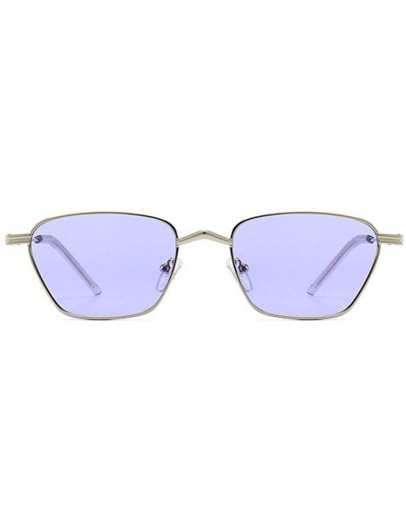 Square Ultralight Fashion Lady Brand Designer Oval Small Frame sunglasses Vintage men Sun glasses UV400 - Purple - CU18S9CO57...