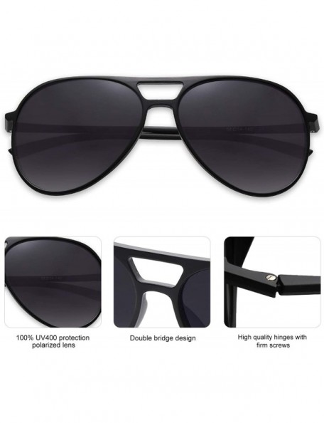 Oversized Classic Polarized Ultra Lightweight Flexible Aviator Unisex Sunglasses JOURNEY SJ2065 - CG18M4W809U $26.05