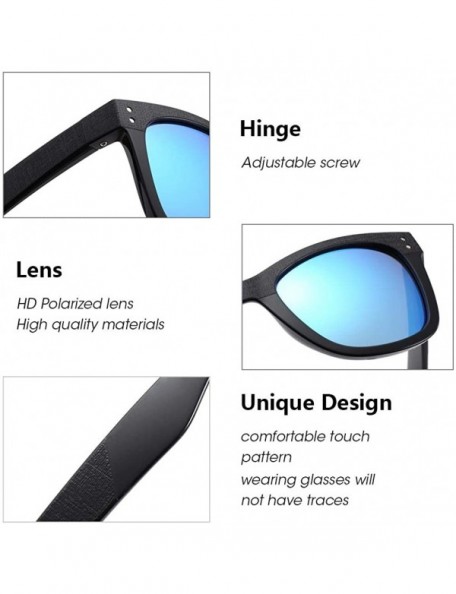 Square Sunglasses for Men Women UV Protection Square Vingtage Retro Driving Sun Glasses - Black/Green Lens - CP18QCSEIAT $9.54