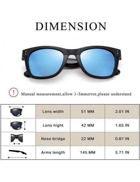 Square Sunglasses for Men Women UV Protection Square Vingtage Retro Driving Sun Glasses - Black/Green Lens - CP18QCSEIAT $9.54