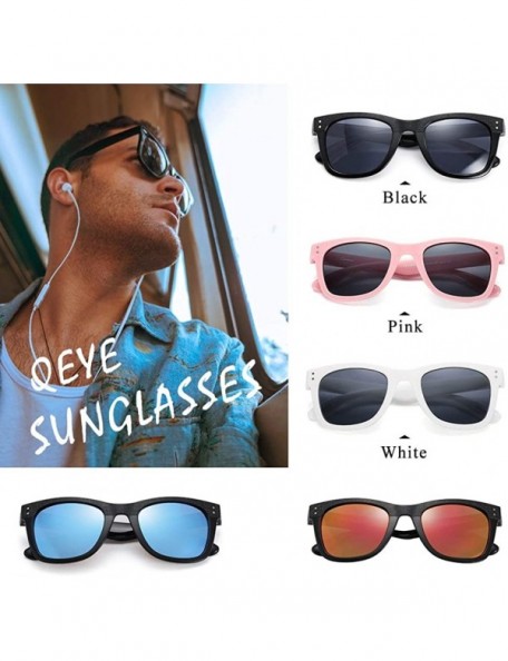 Square Sunglasses for Men Women UV Protection Square Vingtage Retro Driving Sun Glasses - Black/Green Lens - CP18QCSEIAT $9.54