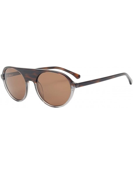 Aviator Polarized Sunglasses-Plastic-Fashion-100% UV Protection-For Lady - Brown - CQ18UTNI8UI $43.94