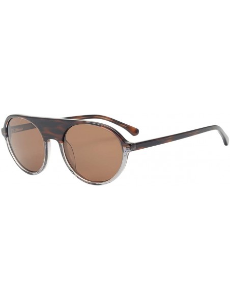 Aviator Polarized Sunglasses-Plastic-Fashion-100% UV Protection-For Lady - Brown - CQ18UTNI8UI $43.94