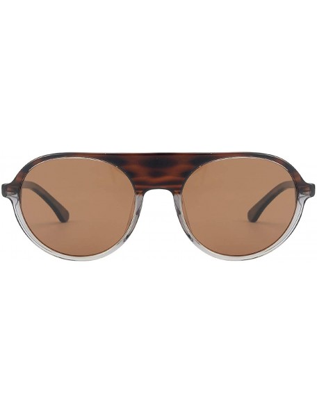 Aviator Polarized Sunglasses-Plastic-Fashion-100% UV Protection-For Lady - Brown - CQ18UTNI8UI $43.94