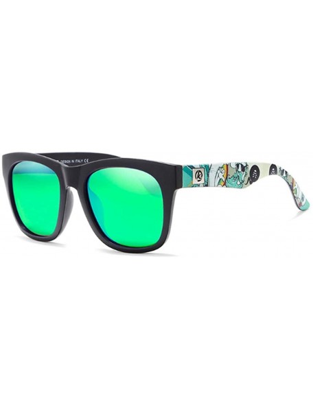 Goggle Colourful Printed Sports Sunglasses Male/Female Polarizing Sunglasses Outdoor Beach Sunshades - Green - CW18YM3X9TE $2...