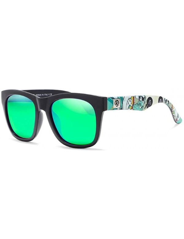 Goggle Colourful Printed Sports Sunglasses Male/Female Polarizing Sunglasses Outdoor Beach Sunshades - Green - CW18YM3X9TE $2...