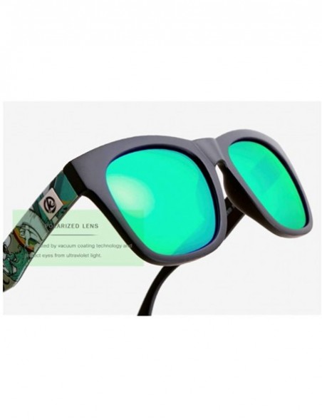 Goggle Colourful Printed Sports Sunglasses Male/Female Polarizing Sunglasses Outdoor Beach Sunshades - Green - CW18YM3X9TE $2...