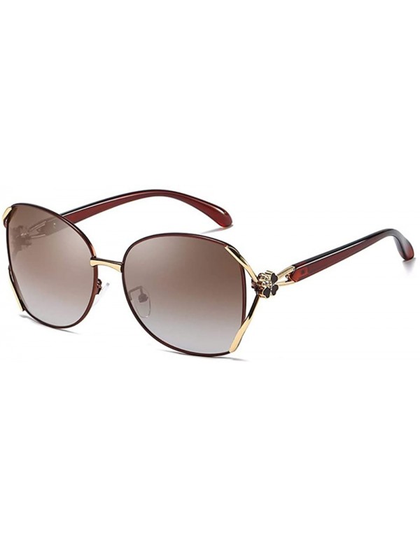 Aviator Women's polarizing sunglasses polarizing driving Sunglasses anti-ultraviolet polarizing glasses - E - CD18QO9CCYL $36.35