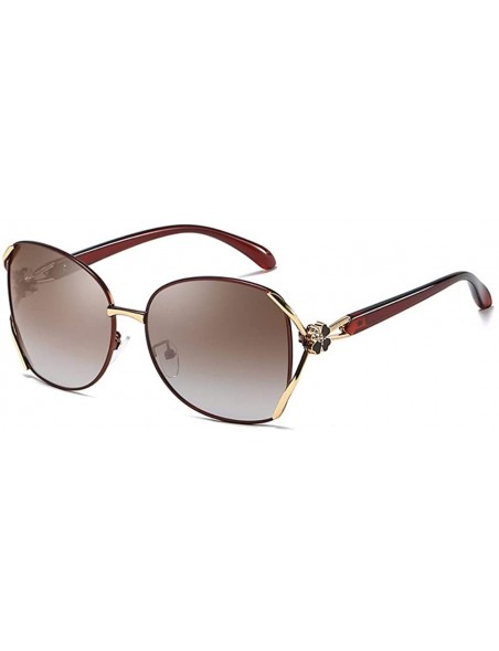 Aviator Women's polarizing sunglasses polarizing driving Sunglasses anti-ultraviolet polarizing glasses - E - CD18QO9CCYL $36.35