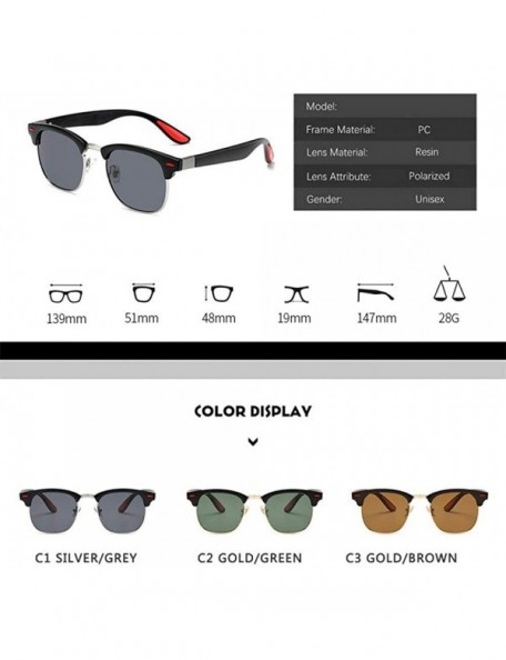 Oversized 2019 New Fashion Brand Designer Polarized Sunglasses Men Women Driving C3 - C1 - CT18YZSZLZ7 $12.67