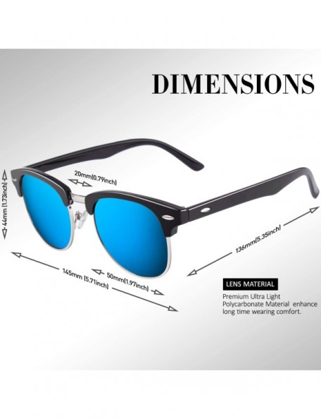 Wayfarer Polarized Sunglasses for Men Driving Sun glasses Shades 80's Retro Style Brand Design Square - CE18N0CRLG5 $11.94