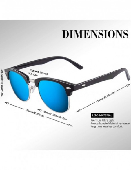 Wayfarer Polarized Sunglasses for Men Driving Sun glasses Shades 80's Retro Style Brand Design Square - CE18N0CRLG5 $11.94
