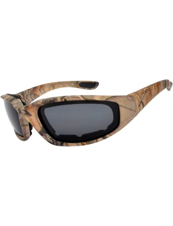 Sport Motorcycle CAMO Padded Foam Sport Glasses Colored Lens One Pair - Camo3_smoke_lens - CC182Y546IX $8.33