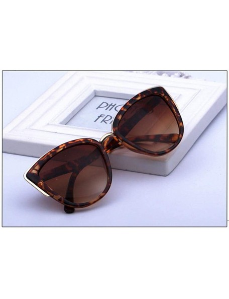 Round Women Fashion Shopping Sunglasses UV Protection Outdoor Driving Beach Eyewear Sunglasses - Brown - CO198MT6H6M $19.85