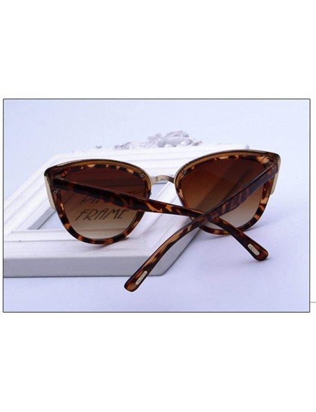 Round Women Fashion Shopping Sunglasses UV Protection Outdoor Driving Beach Eyewear Sunglasses - Brown - CO198MT6H6M $19.85