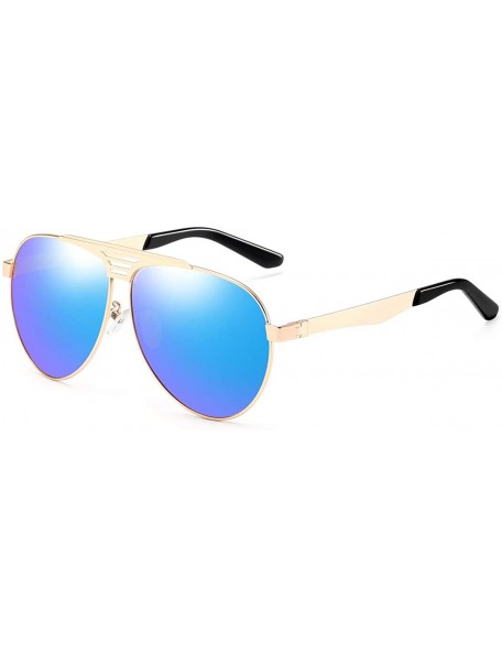 Sport HD Vintage Classic Polarized Sunglasses for Men Women Navigator Rectangular Designer Style - E - CK197AYT58R $29.62