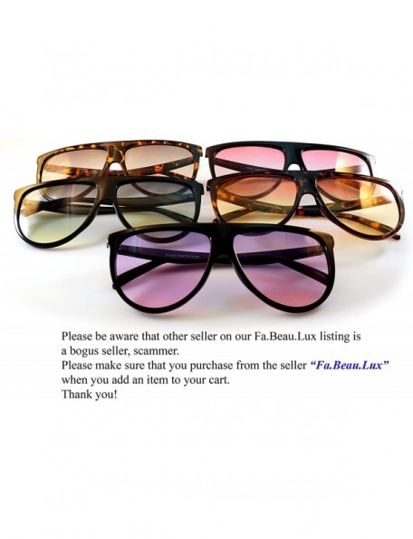 Oversized Cool Color Tinted Flat Lens Flat Top Square Sunglasses A016 - Black/ Purple Gradient - CI185DTM22R $12.13