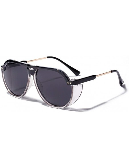 Square Fashion Men's and Women's Resin lens Candy Colors Sunglasses UV400 - Black - CE18N7Q6RCN $10.44