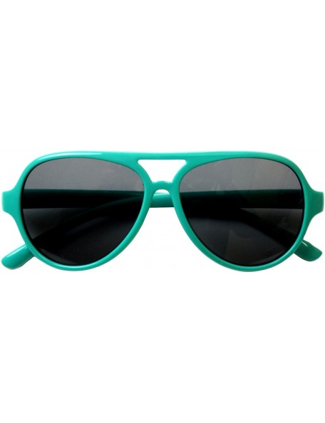 Aviator Top Flyer - Toddler's First Sunglasses for Ages 2-4 Years - Teal - C11886AE7KX $9.50