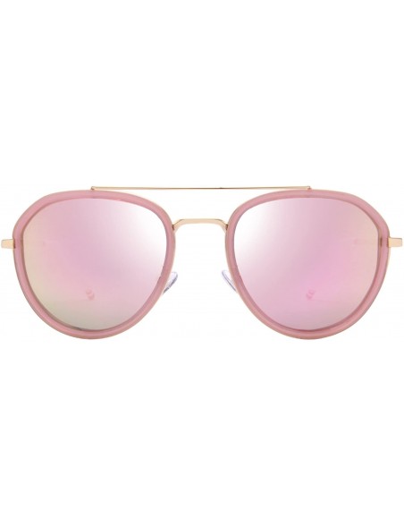 Aviator Women Men Polarized Sunglasses Aviator Metal UV Protection JA6068 - Pink - CA189A5YQUL $27.89