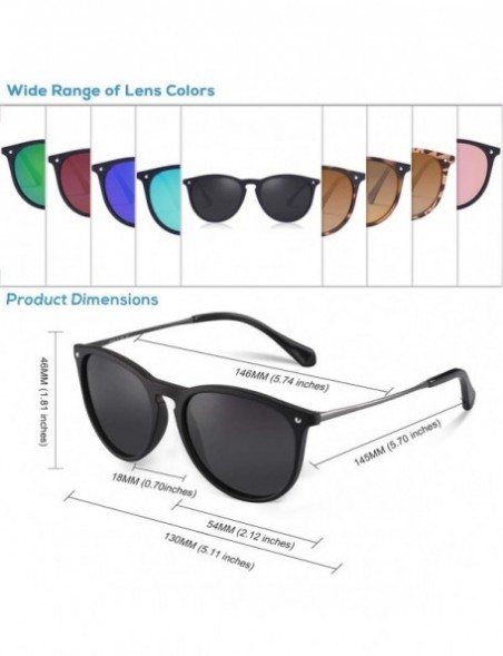 Aviator Vintage Polarized Sunglasses for Women UV400 Protection Driving Fishing Hiking Sport Glasses CA5100 - Grey Lens - CS1...