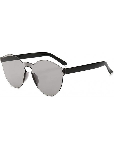 Round Unisex Fashion Candy Colors Round Outdoor Sunglasses Sunglasses - Silver - CV190L3X4MX $29.22