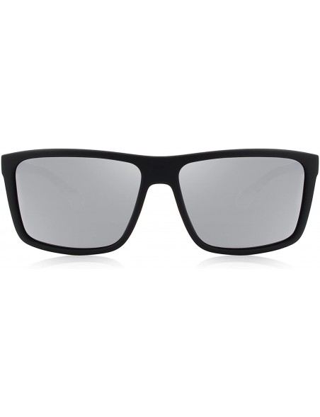 Square Men Polarized Sunglasses Fashion Male Sun glasses 100% UV Protection S8225 - Silver - C4186C6S04H $10.22
