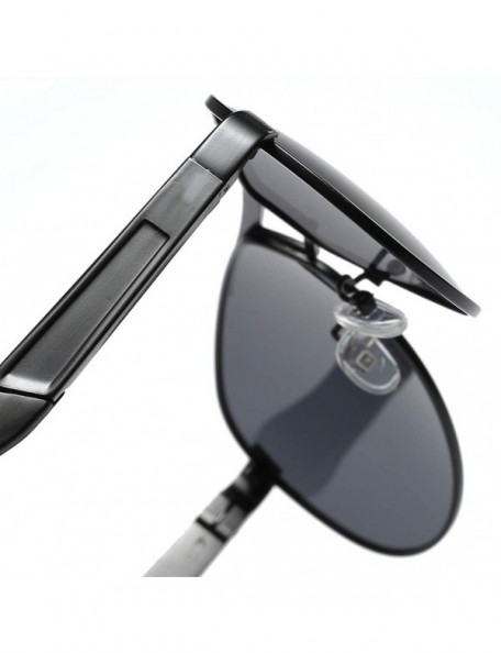 Sport Polarized Aviator Sunglasses for Men Pilot Sunglasses Unisex Sun Glasses - Black01 - CC198QYY938 $13.97
