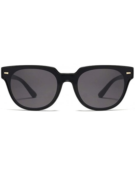 Square Square Sunglasses for Women Rivet Eyeglasses UV400 - C2 Leopard Brown - CO1987A0E3R $14.75