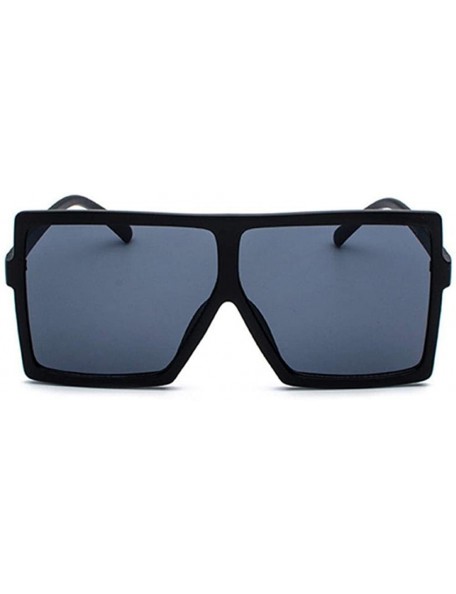Aviator 2019 Retro Big Frame Mirror Cat Eye Sunglasses Women Brand Designer Big C5 - C6 - CM18YZT82SE $12.46