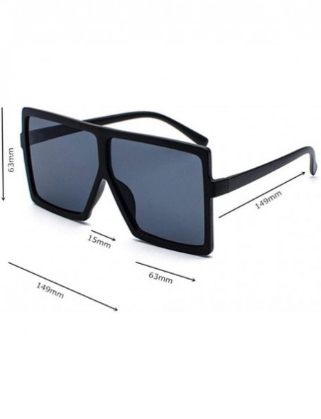 Aviator 2019 Retro Big Frame Mirror Cat Eye Sunglasses Women Brand Designer Big C5 - C6 - CM18YZT82SE $12.46