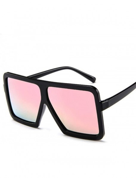 Aviator 2019 Retro Big Frame Mirror Cat Eye Sunglasses Women Brand Designer Big C5 - C6 - CM18YZT82SE $12.46