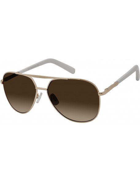 Aviator Men's R1473 Aviator Sunglasses - Gold/White - C6180SA06N0 $45.29