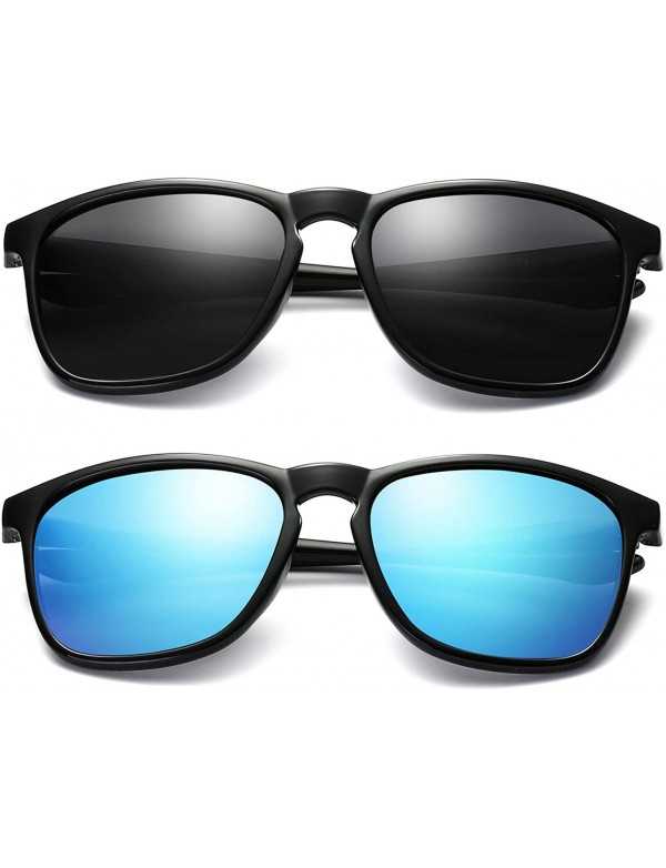Rectangular Fashion Oversized Sunglasses for Men - Retro Womens Lightweight Sunglasses Polarized E8942 - CE18GOW0XGD $19.28