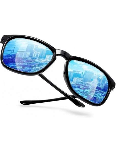 Rectangular Fashion Oversized Sunglasses for Men - Retro Womens Lightweight Sunglasses Polarized E8942 - CE18GOW0XGD $19.28