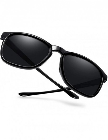 Rectangular Fashion Oversized Sunglasses for Men - Retro Womens Lightweight Sunglasses Polarized E8942 - CE18GOW0XGD $19.28