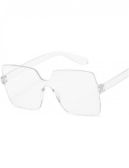 Oversized Fashion Sunglasses Women Ladies Red Yellow Square Sun Glasses Female Driving Shades UV400 Feminino - Transparent - ...