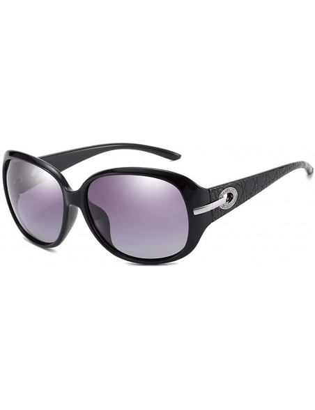 Aviator Polarizing sunglasses Euro-American retro polarizing sunglasses with drilled ellipse - C - C118QNC2TUY $30.24