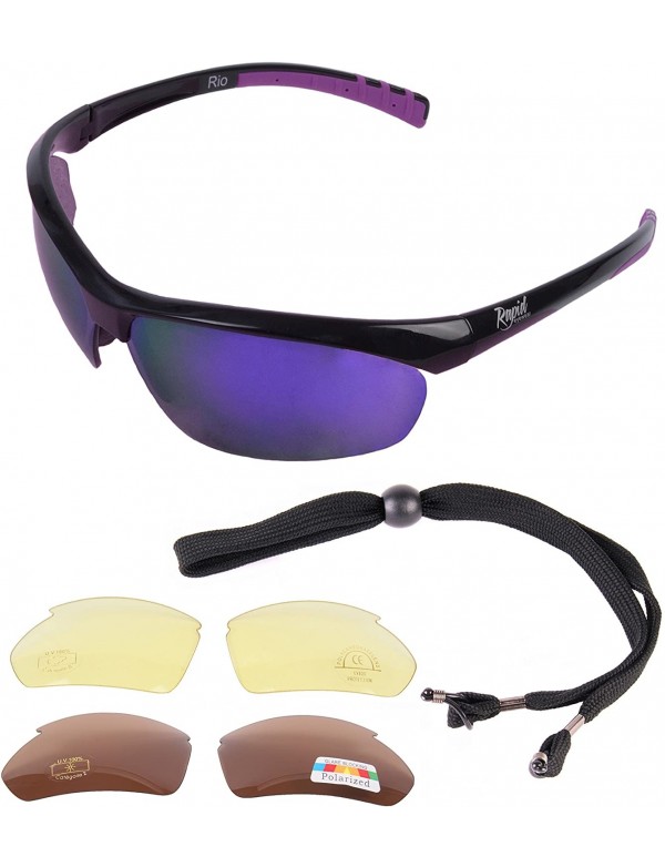 Sport SUNGLASSES Polarized Interchangeable - C6127TJC4O1 $43.57